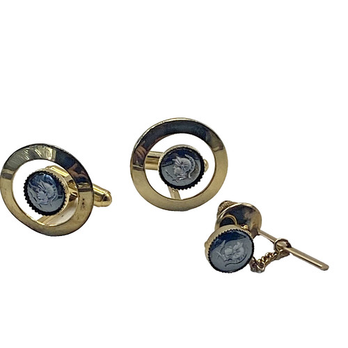 Set cravatta gemelli - , cammeo