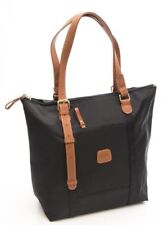 BRICS Medium Shopping BAG Borsa con Zip Colore Nero Tabacco da Donna 30x26x16 cm