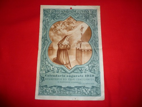 Calendario 1959 santa rita - calendario,