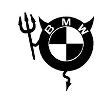 ADESIVO STICKER BMW DEVIL CORNA CODA F30 E46 M3 E90 Tuning Auto MOTO Sport Logo 