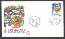 Busta 1978 - LOTTO/7990ZA - SAN MARINO - DIRITTI UOMO - FDC