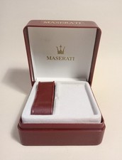 MASERATI solo SCATOLA rigida CUSTODIA per OROLOGIO Plastica VELLUTO Vintage