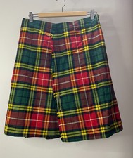 BURBERRY Gonna kilt Scozzese Tartan Buchanan Portafoglio Pieghe Pleated 