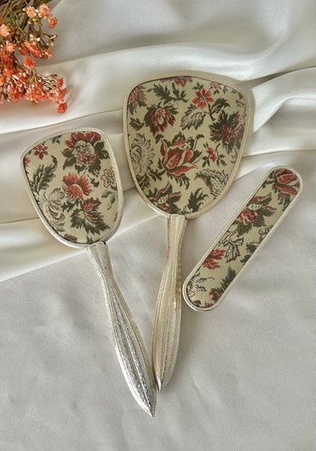 Vintage vanity set woven - vintage,