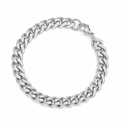 Uomo bracciale argento acciaio - uomo,