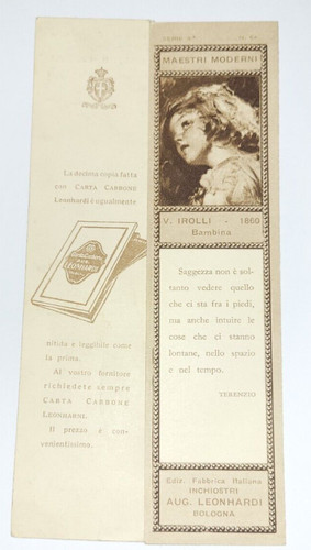 Antico segnalibro maestri - segnalibro,