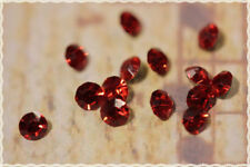 50pz Strass 3mm cristalli taglio diamante in vetro color rosso lucentissimo