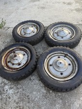 N 4 CERCHI IN FERRO ORIGINALI RUOTE FIAT 500 N /D AUTOBIANCHI BIANCHINA