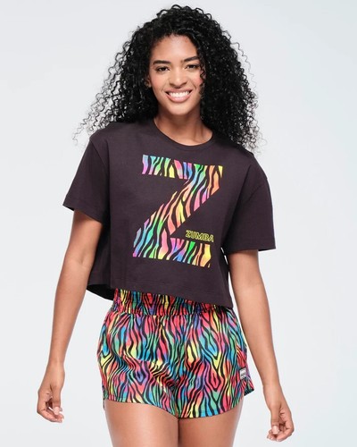 Crop top girocollo zumba - crop,