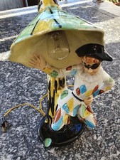 Lampada Pagliaccio arlecchino  Vintage Ceramica CREAZIONI FOSSE MOD. LEA