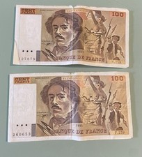 Banconota mondiale Francia Francese 100 Francs DELACROIX Franchi 1984