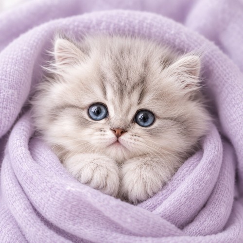 Borsa gattino pelo lungo