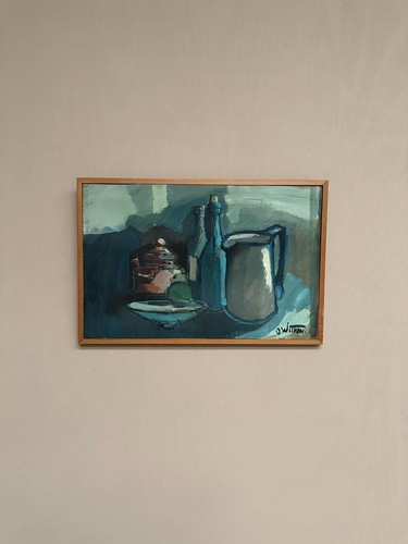 Olio tela metà secolo - olio,
