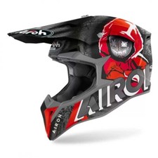 Casco cross Airoh WRAAP MLXL Grigio,nero,rosso Alien - Termoplastica - XL - W...