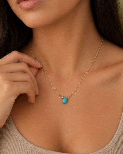 Collana con ciondolo goccia - con,