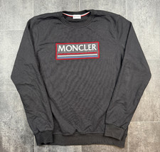Moncler Felpa Uomo Taglia XL Nera Maglia Casual Manica Lunga Girocollo Outdoor
