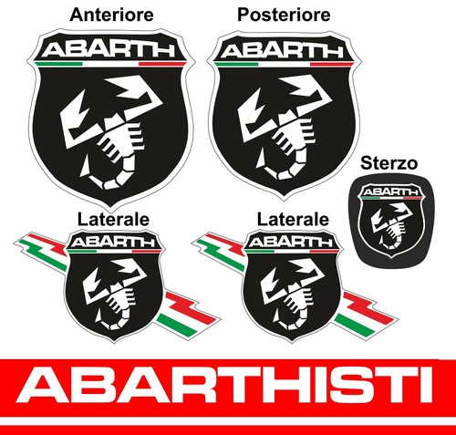 Abarth kit copriloghi adesivi - abarth,