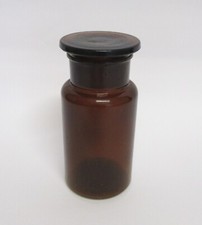 ✅ ANTICO VASO FARMACIA IN VETRO MARRONE EPOCA 900 ANTIQUE - 896