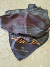 NAZARENO GABRIELLI FOULARD 100%  SETA MADE ITALY VINTAGE 