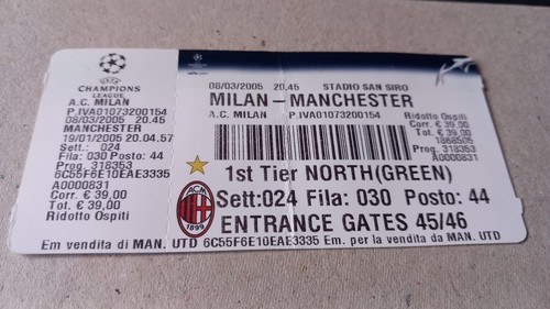 Biglietto partita milan - ac, v
