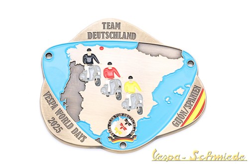 Targa metallo vespa world - targa,