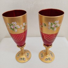 SET 2 CALICI MURANO,  FLUTES