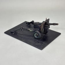 MINIATURA VINTAGE SCULTURA BRONZO ARTIGLIERIA WW2? CANNONE MODELLISMO - 40 50 60
