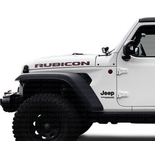 2 Adesivi Stickers cofano Fuoristrada  Jeep Rubicon 4X4 Off Road Jeep