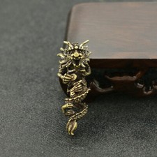 Solid brass dragon pendant - dragon,