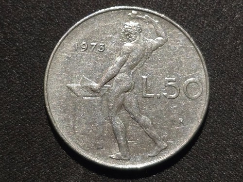 Italia lire 1973 circolata - italia,