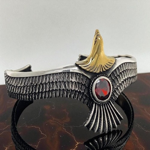 Sterling silver eagle cuff - sterling,