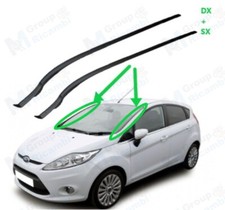 Ford Fiesta Plastica Guarnizione Profilo Fascetta Parabrezza Modanatura Coppia