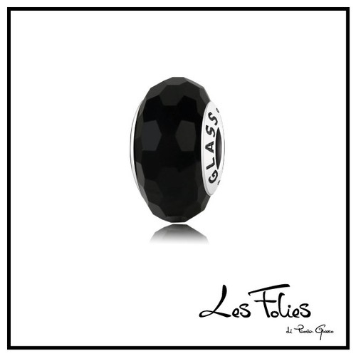 Charm murrina nera vetro - charm,