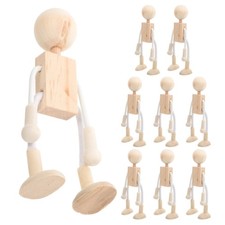  9 Pcs Figure Di Bambole Legno