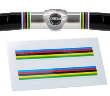 Nastro finitura manubrio strisce arcobaleno campione del mondo retrò fixie racer 
