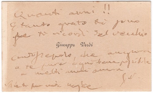 Giuseppe verdi lettera - verdi,