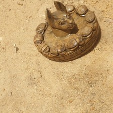 Rare Antique Ancient Egyptian Stela God Anubis+10 Scarabs Good Luck Wealth2480BC