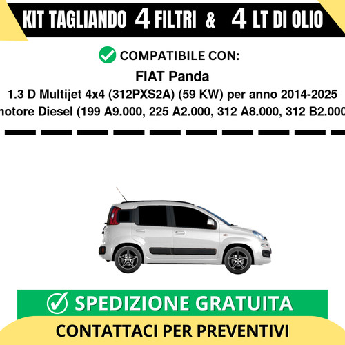 Tagliando per fiat panda - fiat, 1.3