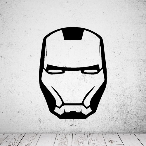 Adesivo murale iron - mask,