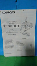 KO PROPO EX -10 MANUALE ISTRUZIONI RADIOCONTROL RC COMPUTER RACING