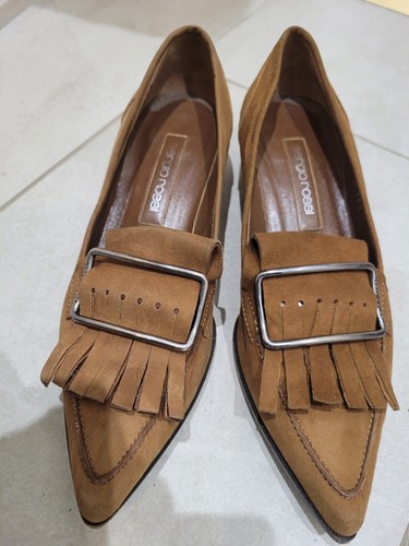 Scarpe mocassini decolte tacco