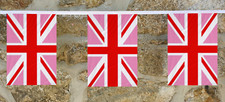 Bandiera Union Jack UK rosa
