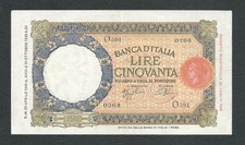 Italy Lire 50 BB / BB +++ LUPA CAPITOLINA Decr. 29-04-1940 !