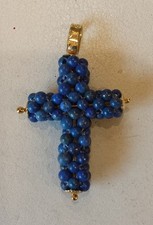 CROCE   lapislazzuli  oro