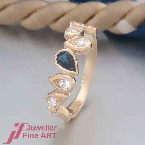 Anello zaffiro e 8 - zaffiro, 1