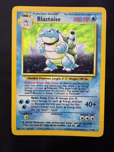 Pokemon card english blastoise - card,