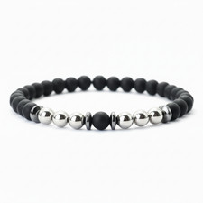 Bracciale perle 6mm ACCIAIO