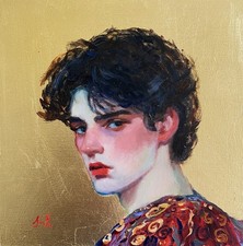 Dipinto olio originale - , foglia