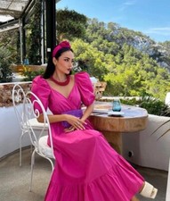 ZARA ABITO MIDI DONNA ROSA