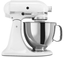 White KitchenAid Artisan 5 Qt